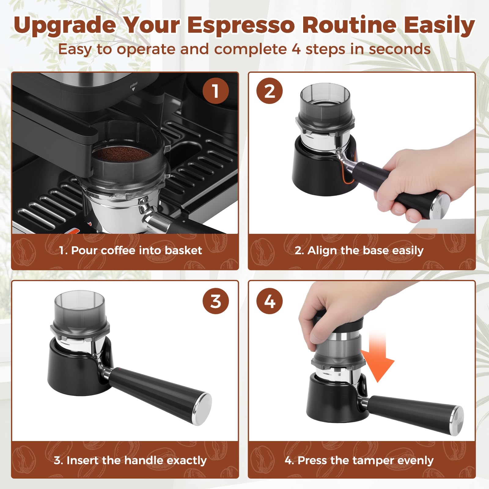 Ricank evita derrames de café, base recoge restos en Ninja Luxe ES601.