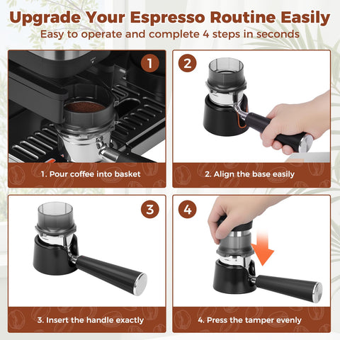Ricank evita derrames de café, base recoge restos en Ninja Luxe ES601.