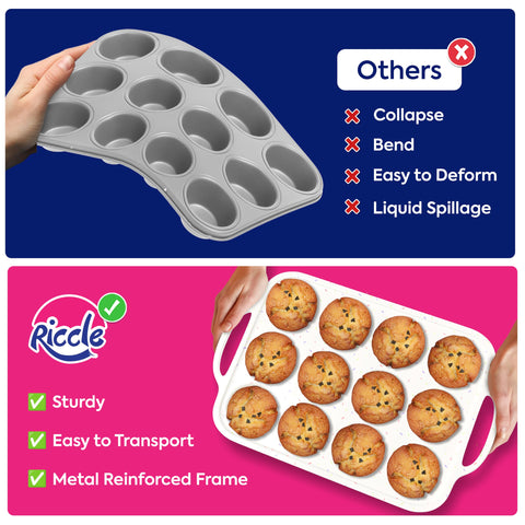 RICCLE bandejas silicona 2 piezas uso multifuncional