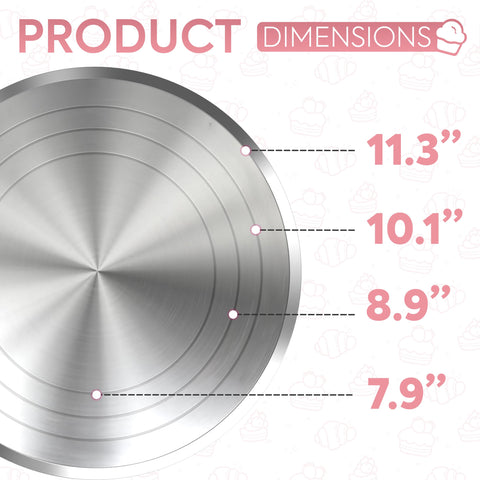 Riccle disco base estable rosa ayuda a posicionar la tarta con precisión
