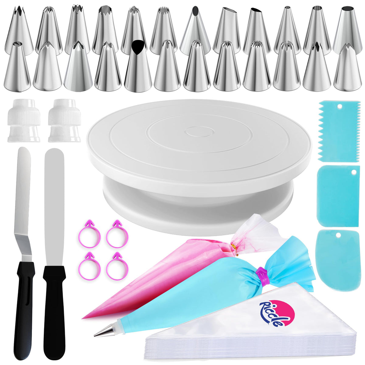 Kit Riccle con bandeja giratoria para glaseado suave y uniforme