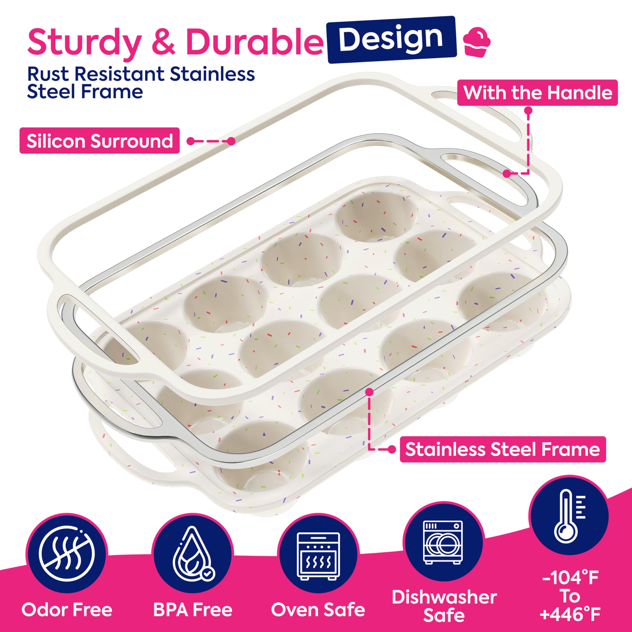 RICCLE silicona sin BPA apta para horno y lavavajillas