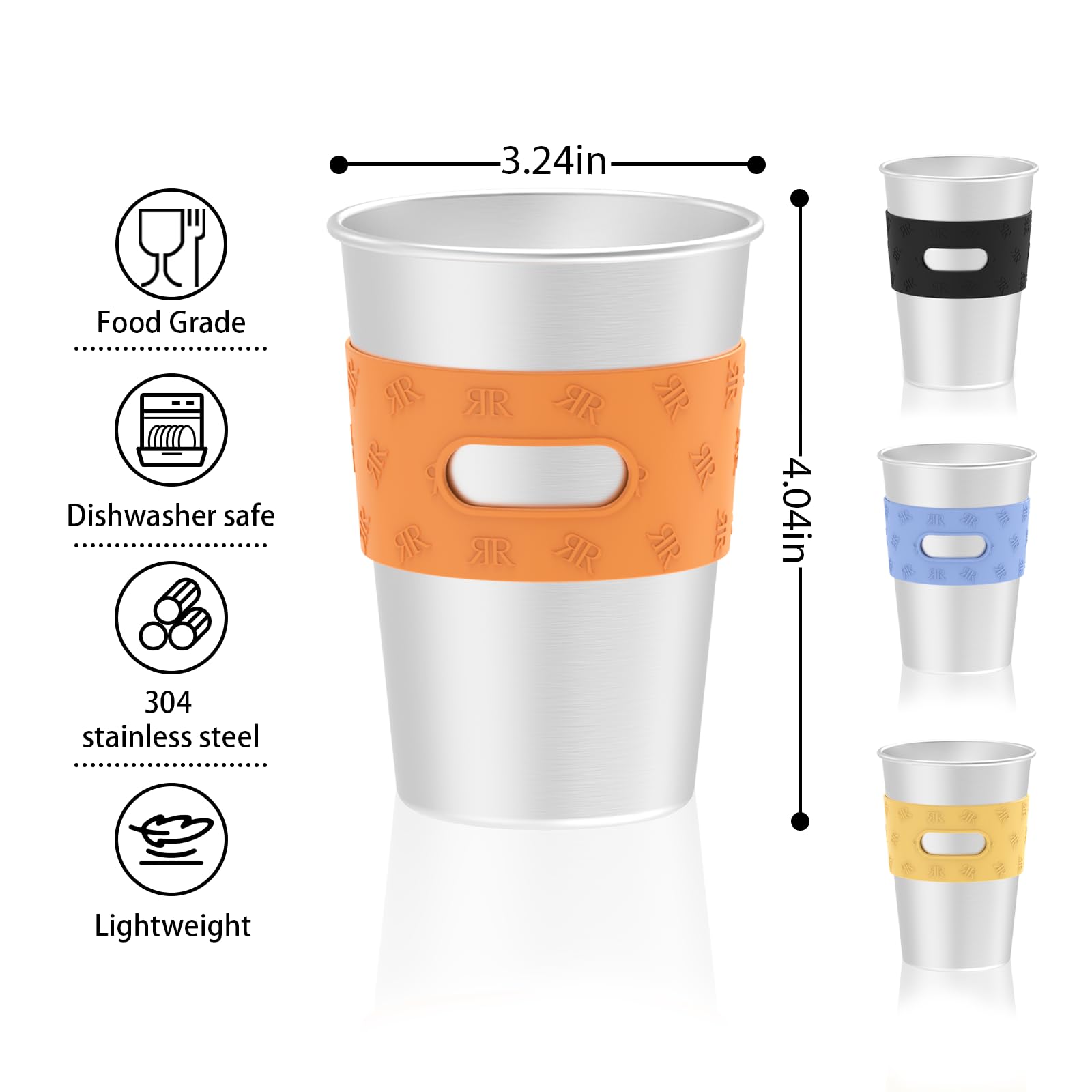 Rich&Ray conjunto de 4 tazas, multicolor para reuniones