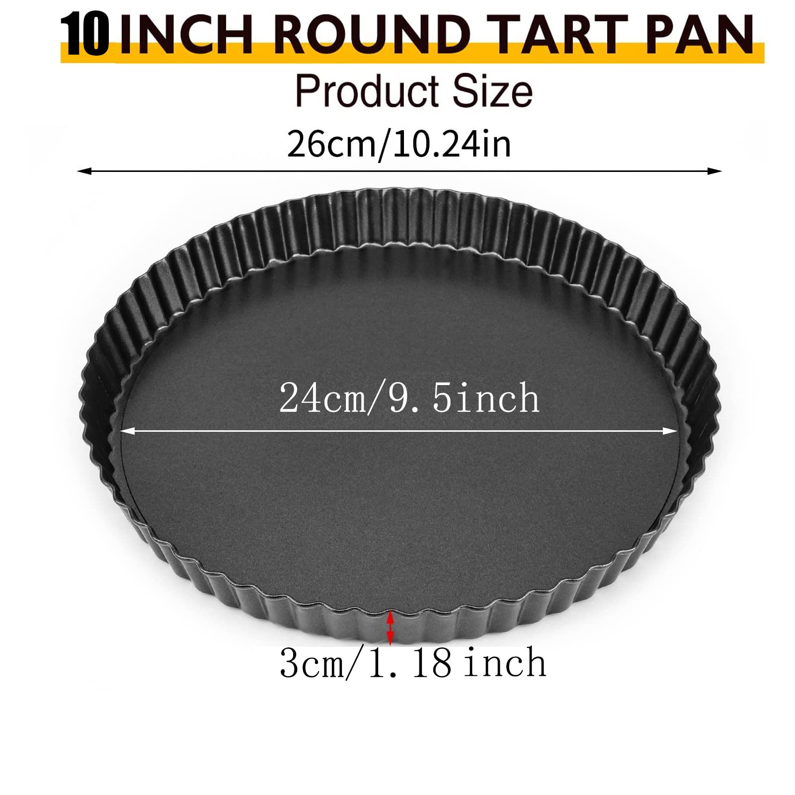 RICHSC-PAN molde para tartas con borde ondulado para acabado profesional.