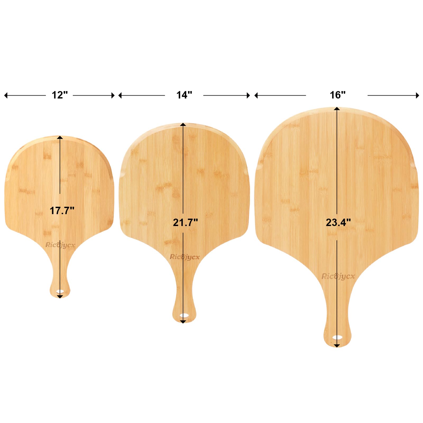 Juego de dos palas de bambú lista para cocinar