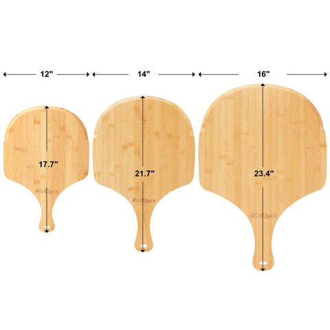 Juego de dos palas de bambú lista para cocinar