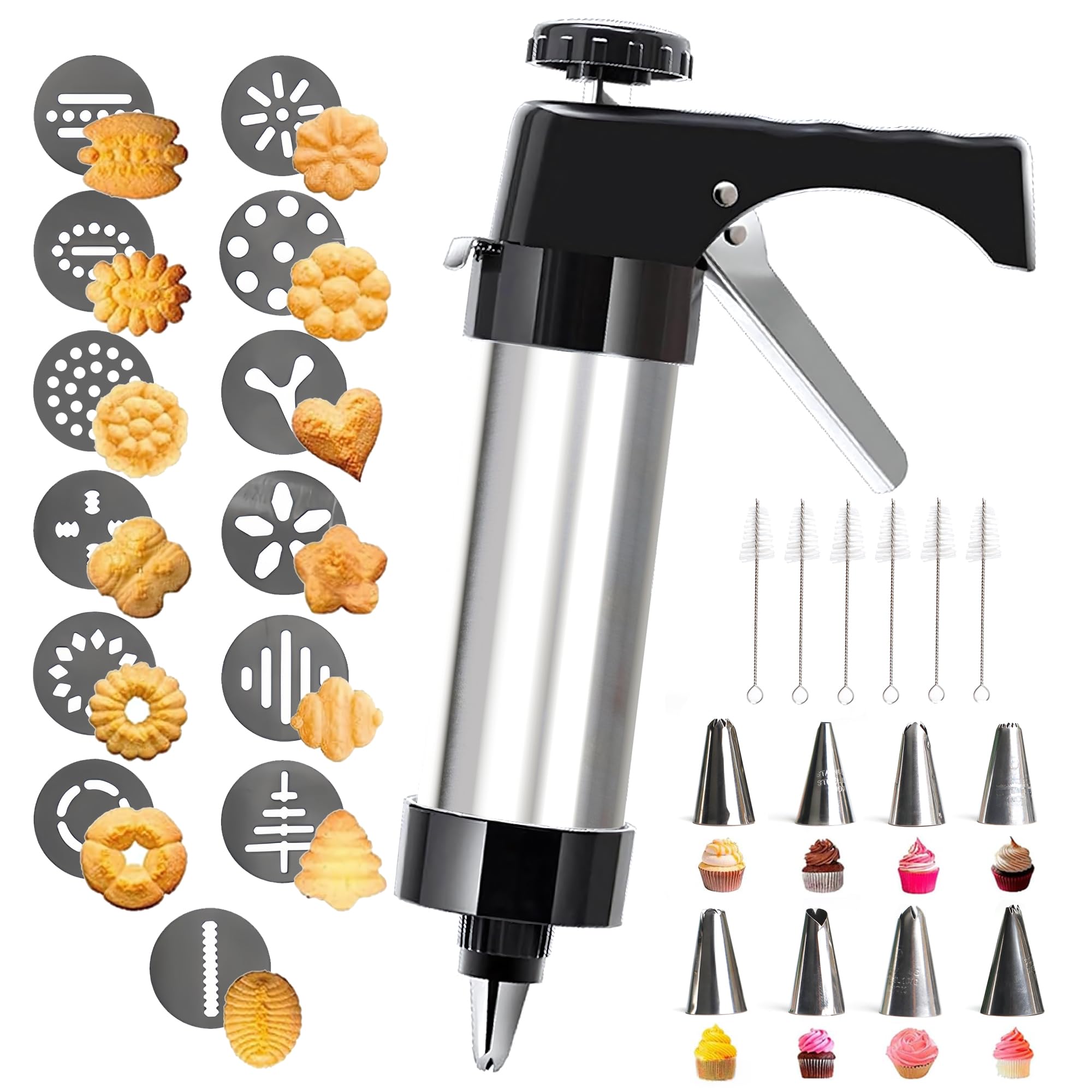 Ridanstian Prensa Spritz para galletas con 13 discos, decoración precisa.