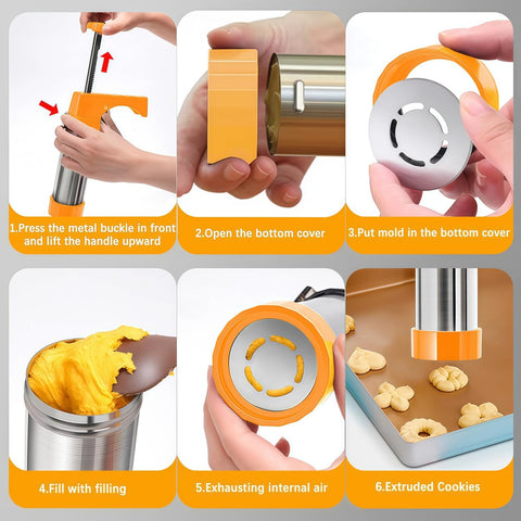 Ridanstian Spritz Press Kit con boquillas para glaseado decorativo