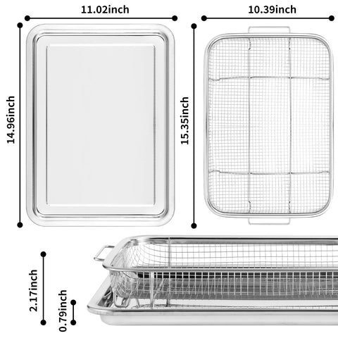 RIDGEPOLE bandeja de horno de acero inoxidable, cocción consistente