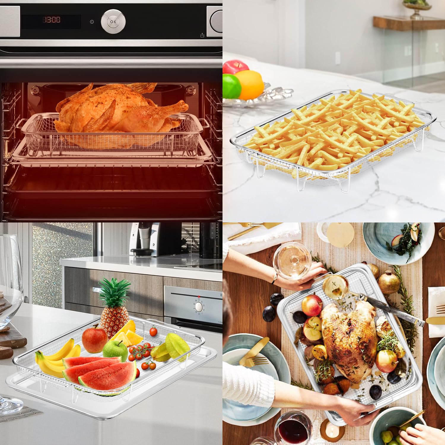 RIDGEPOLE uso multifuncional para papas fritas y carnes