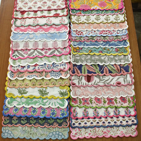 Ridhi juego de 6 servilletas de algodón, ideal para bodas y eventos