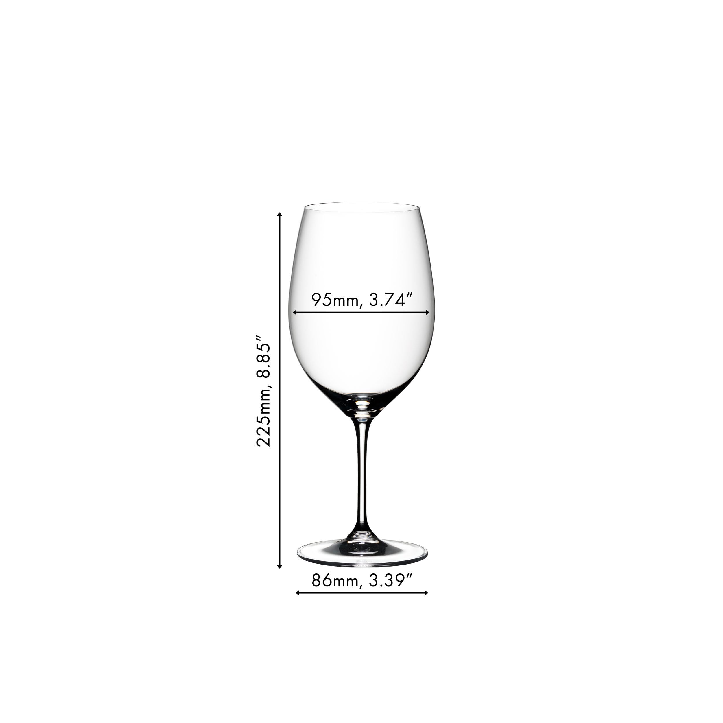 Riedel Cabernet/Merlot, conjunto de 4 vasos, aptos para lavavajillas y uso diario.