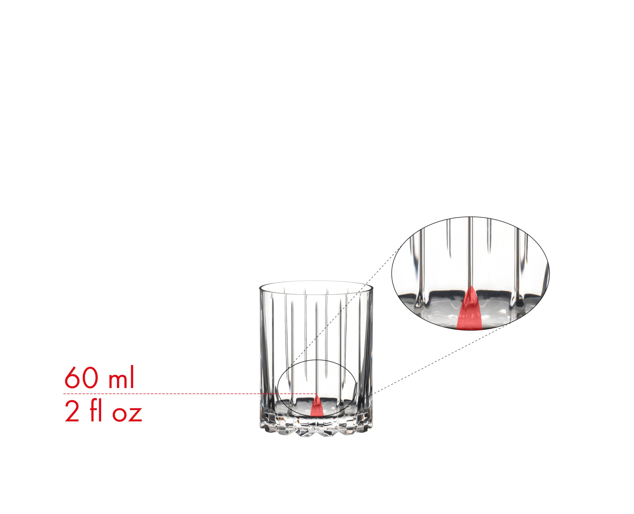 Vaso ideal para cócteles y licores con hielo, diseño específico de Riedel