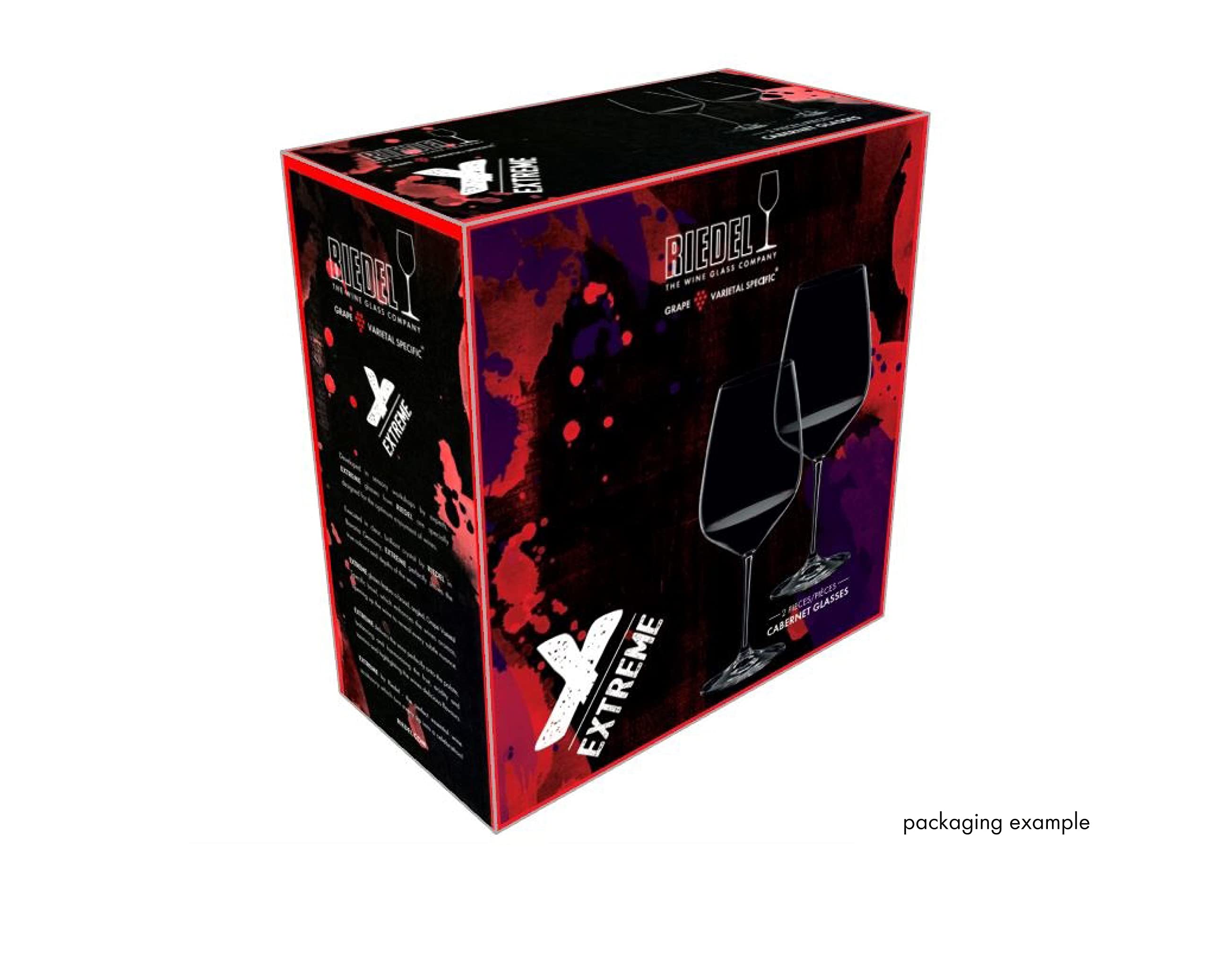Contorno extremo del vaso Riedel Extreme Cabernet para mayor elegancia.
