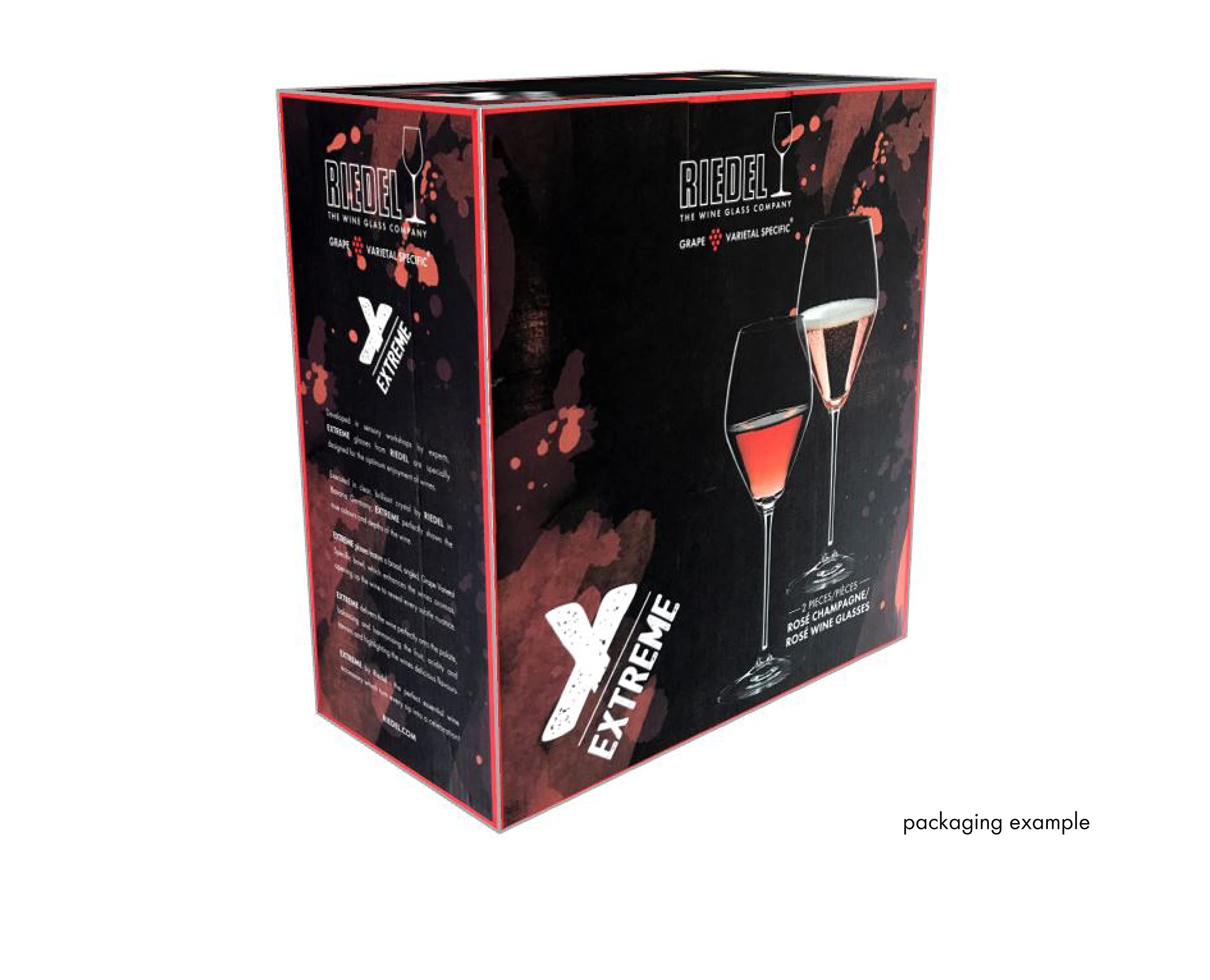 Detalle del diseño extremo de la copa Rosé Extreme de Riedel.