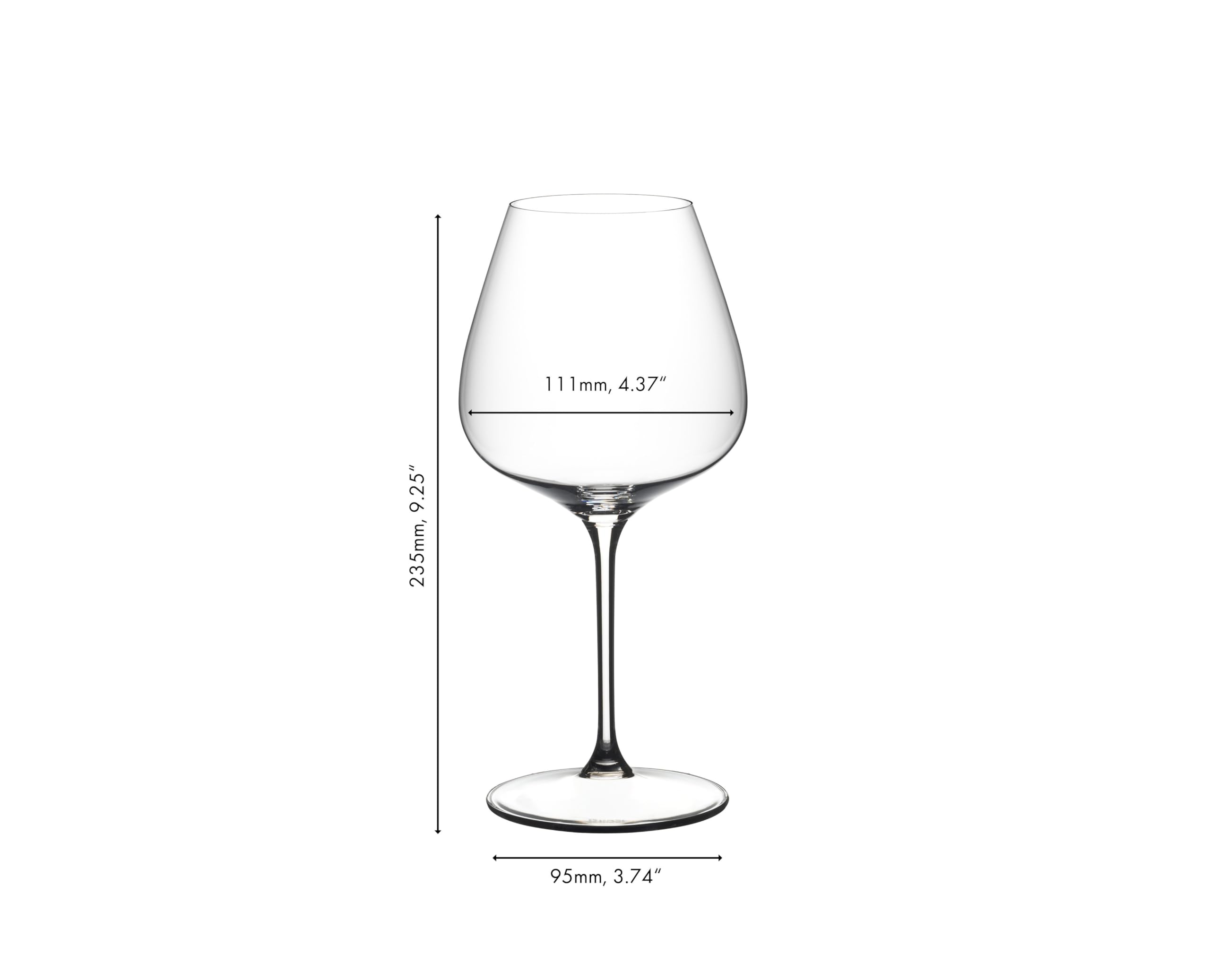 Copa Riedel Grape para aperitivo, base amplia para hielo y guarniciones.