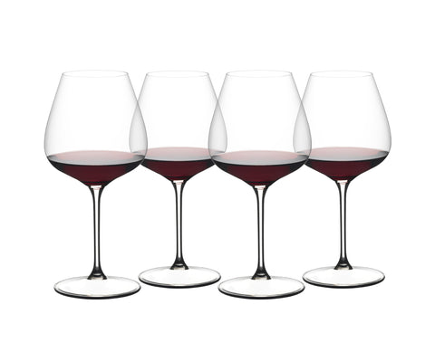 Copa Riedel Grape para Pinot Noir y Nebbiolo, realza aromas.