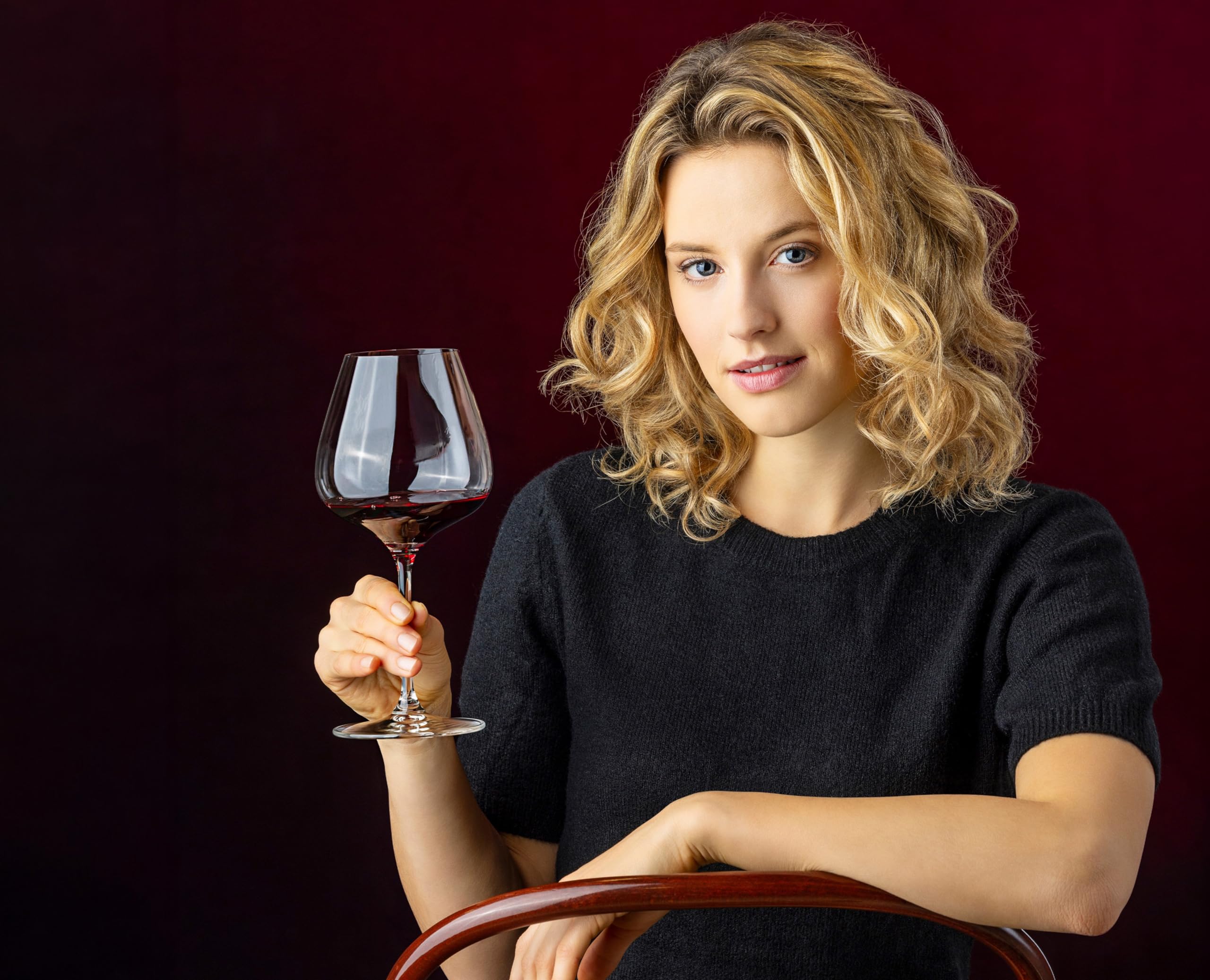 Vaso de cristal Riedel Grape concentra bouquet y realza la nariz.