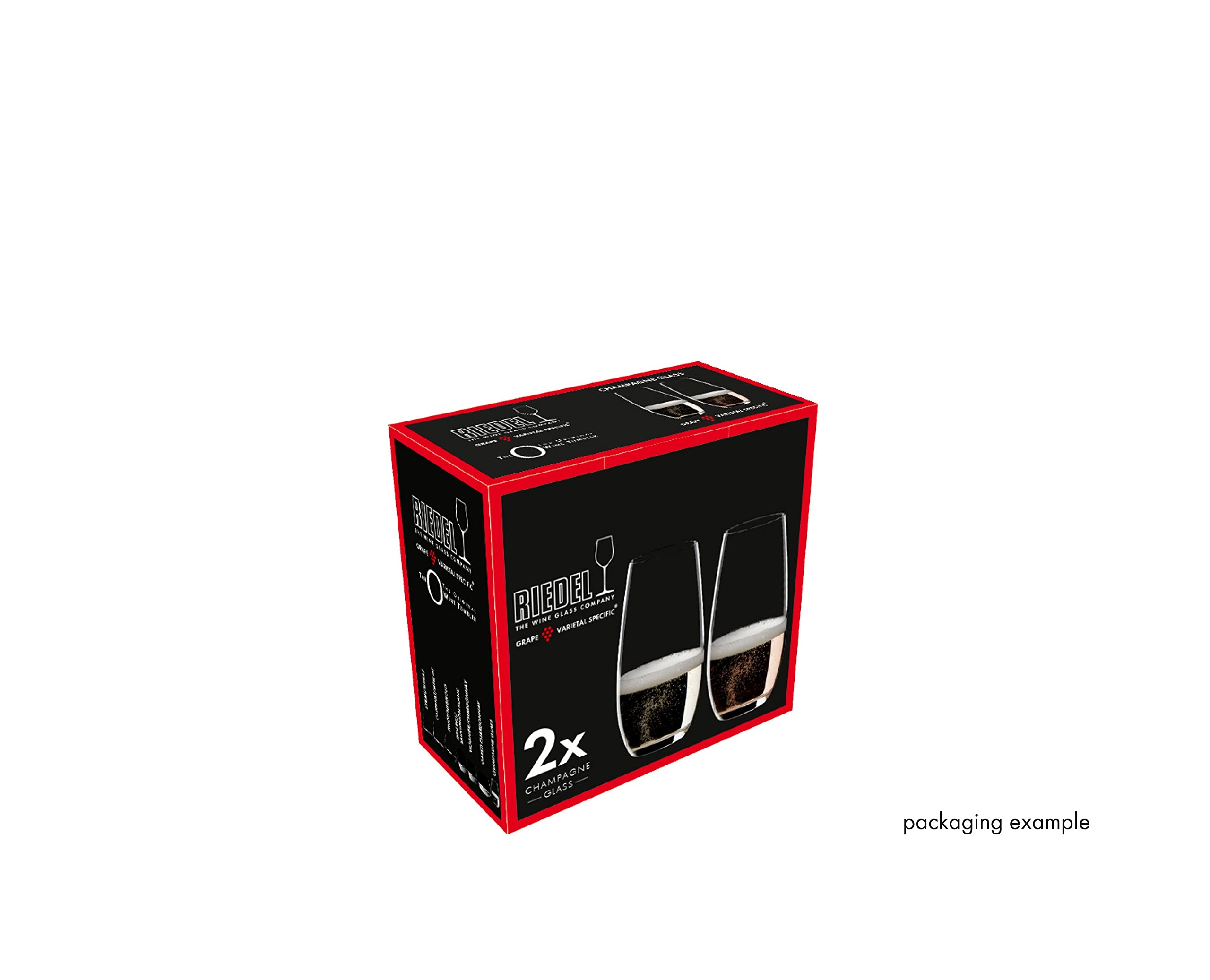 Capacidad de 9,31 onzas con Riedel O para brindis.