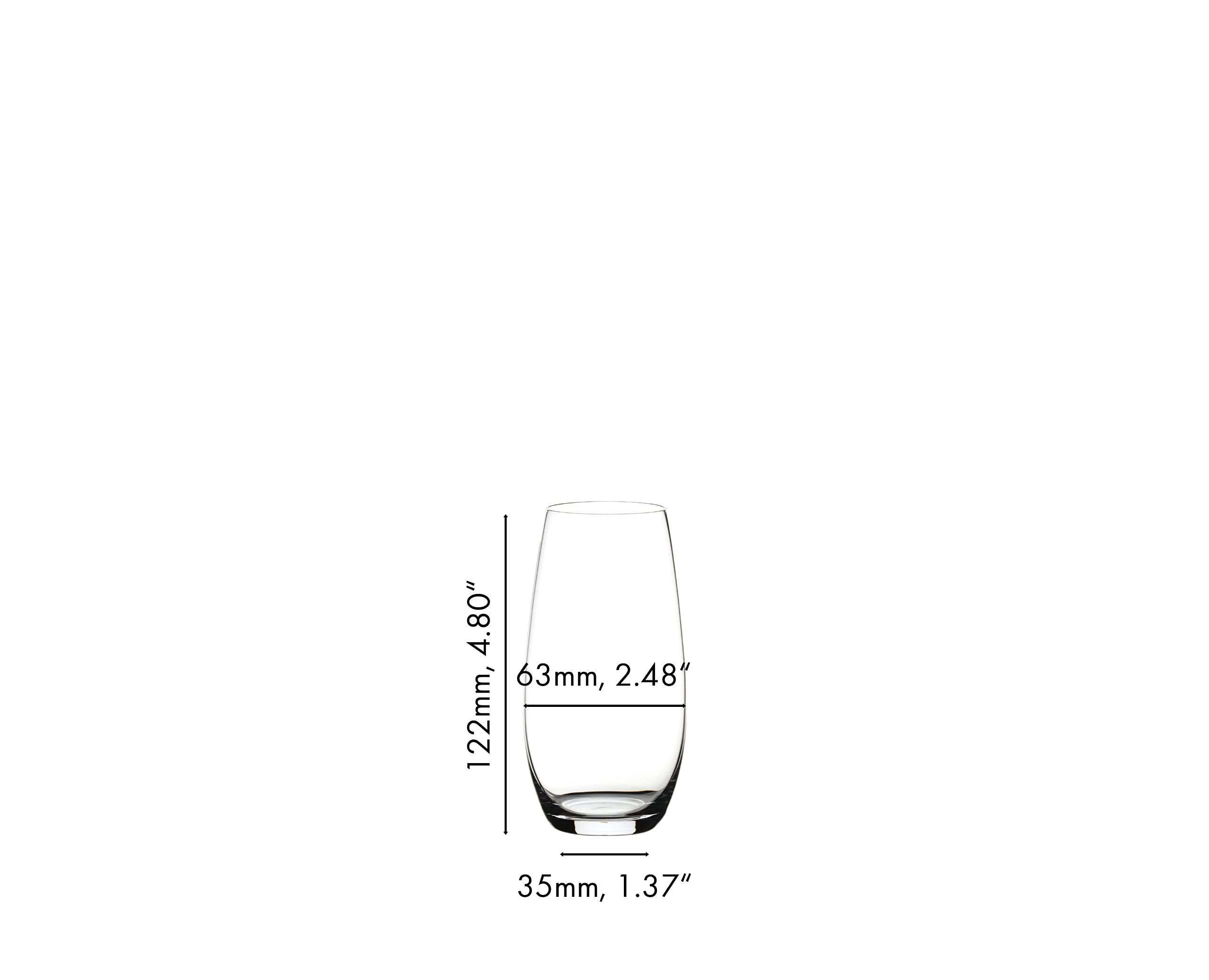 Vaso para uso diario Riedel O, ideal para cualquier ocasión.