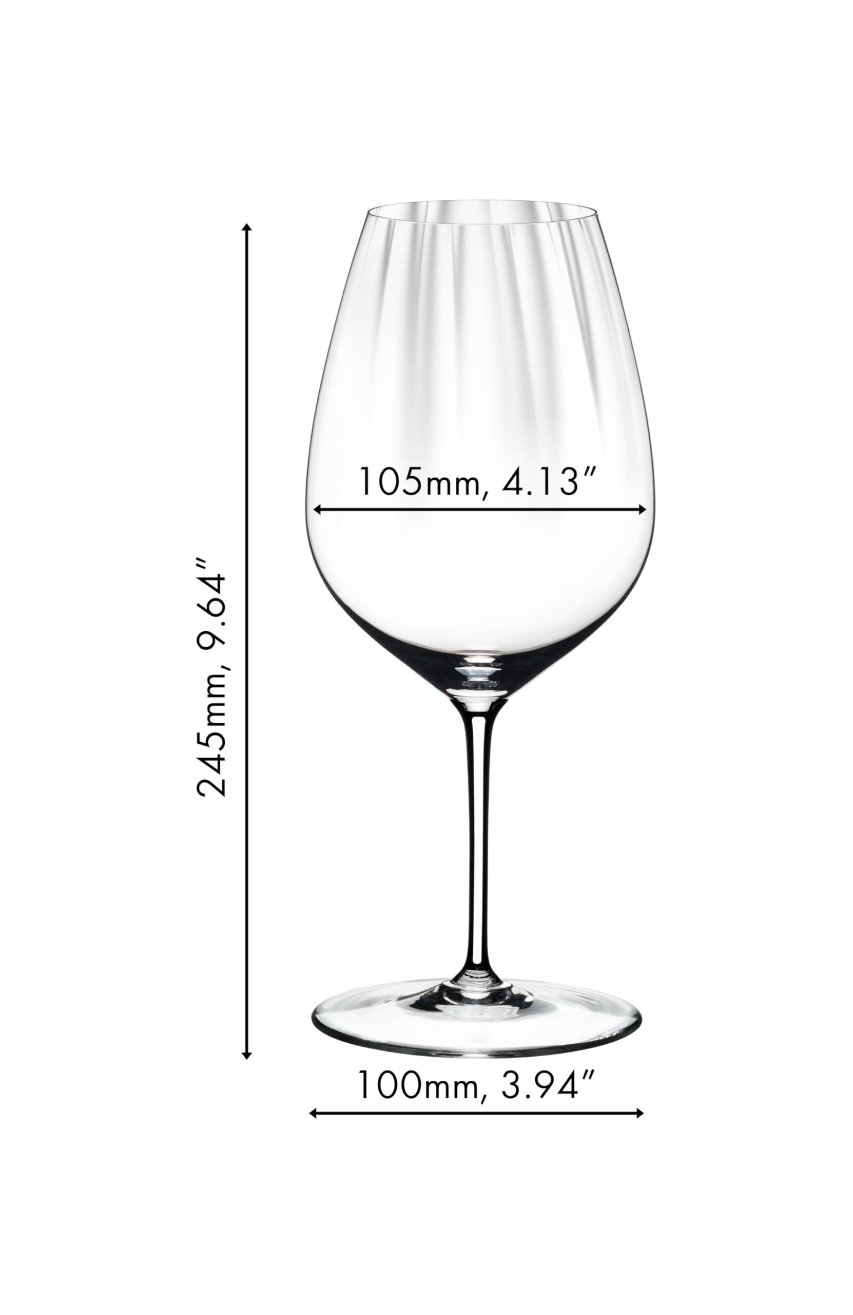 Riedel Performance Cabernet/Merlot efecto óptico suave y atractivo.