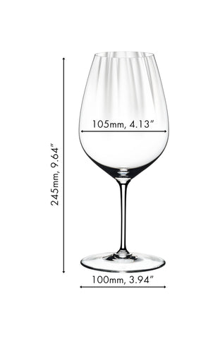 Riedel Performance Cabernet/Merlot efecto óptico suave y atractivo.