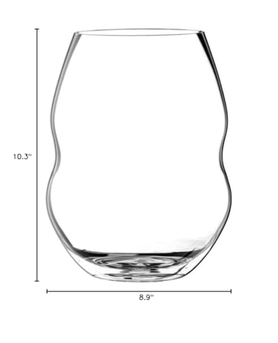 Vaso de vino sin tallo Riedel, diseño de remolino para mejor oxigenación