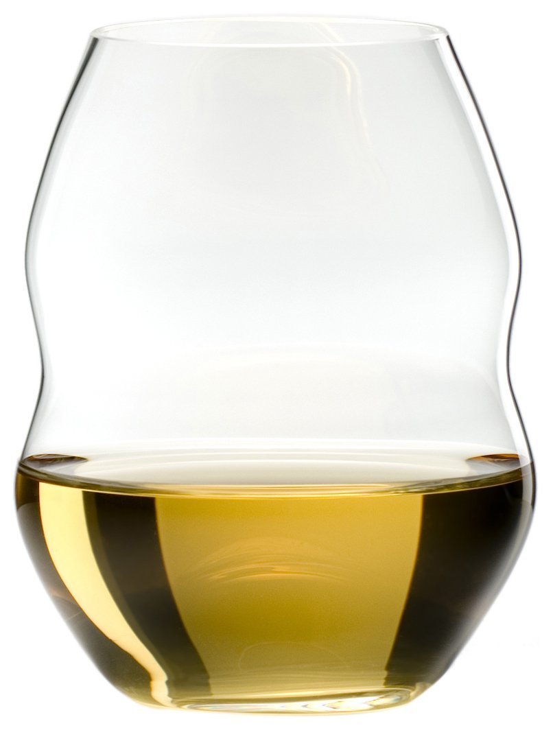 Copa de vino blanco sin tallo Riedel Swirl, mejora la experiencia de cata.