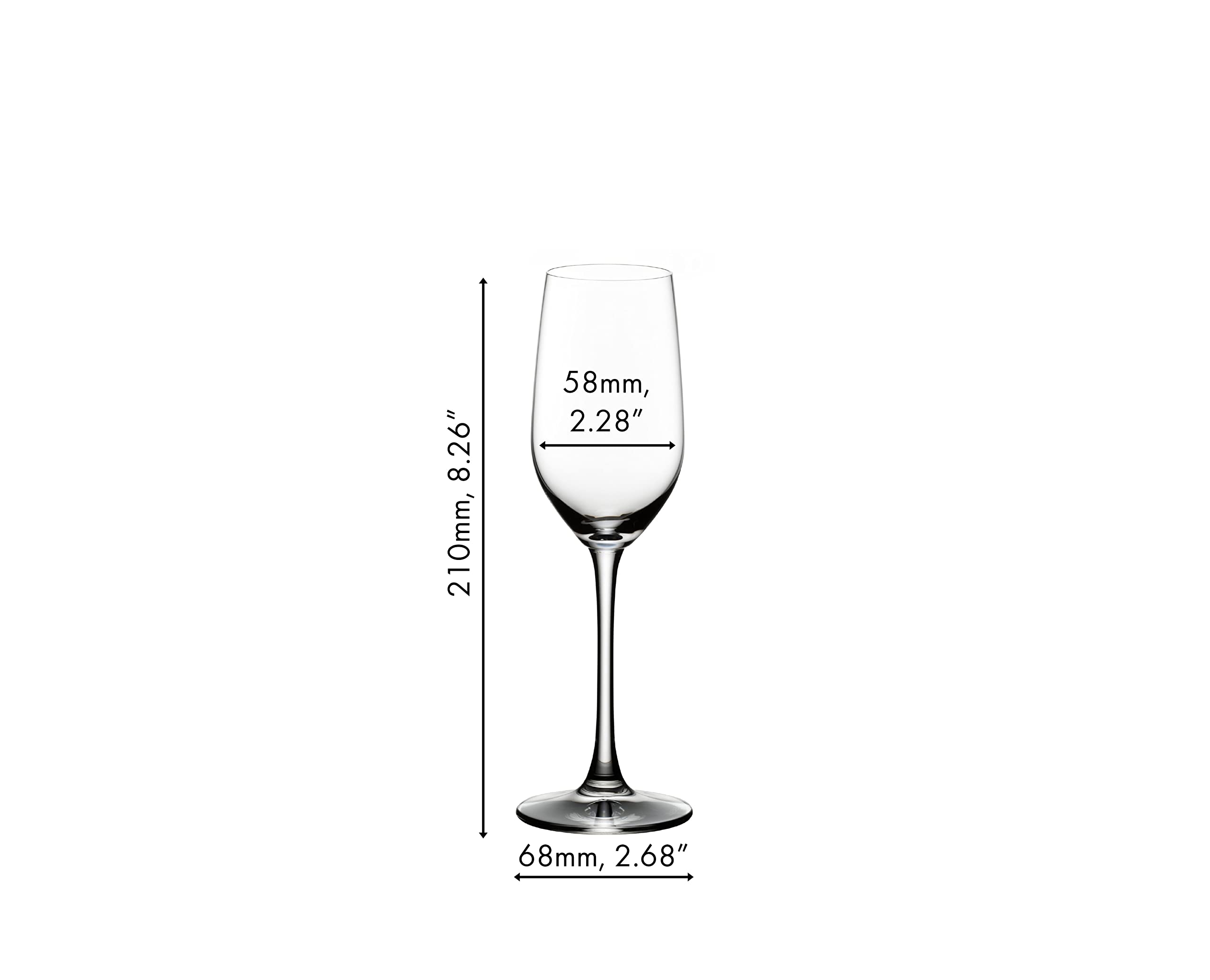 Vasos de tequila Riedel, forma única concentra aromas para una degustación más equilibrada.