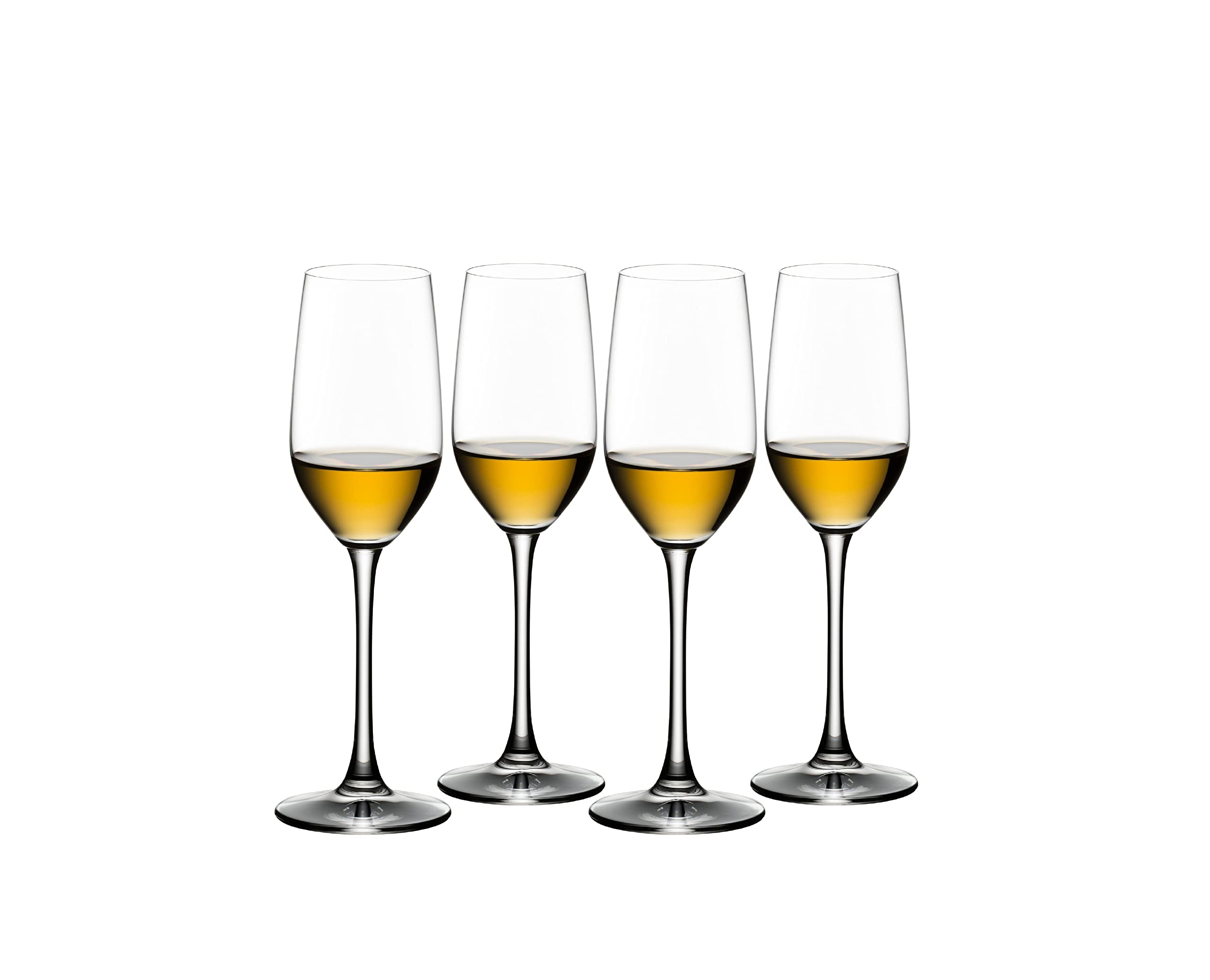 Vasos de tequila Riedel de cristal, juego de 4, para realzar aroma y sabor.