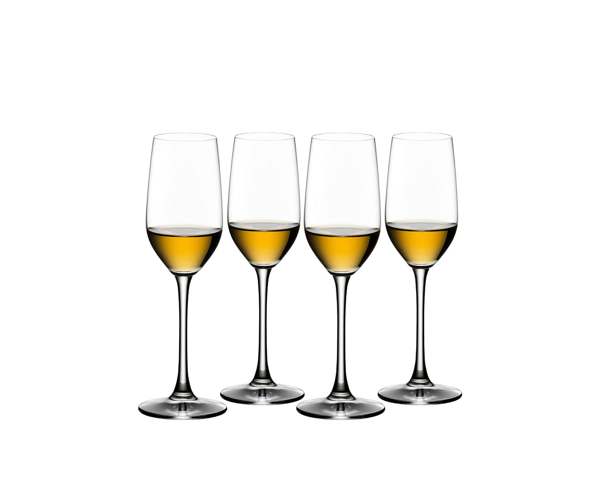 Vasos de tequila Riedel de cristal, juego de 4, para realzar aroma y sabor.