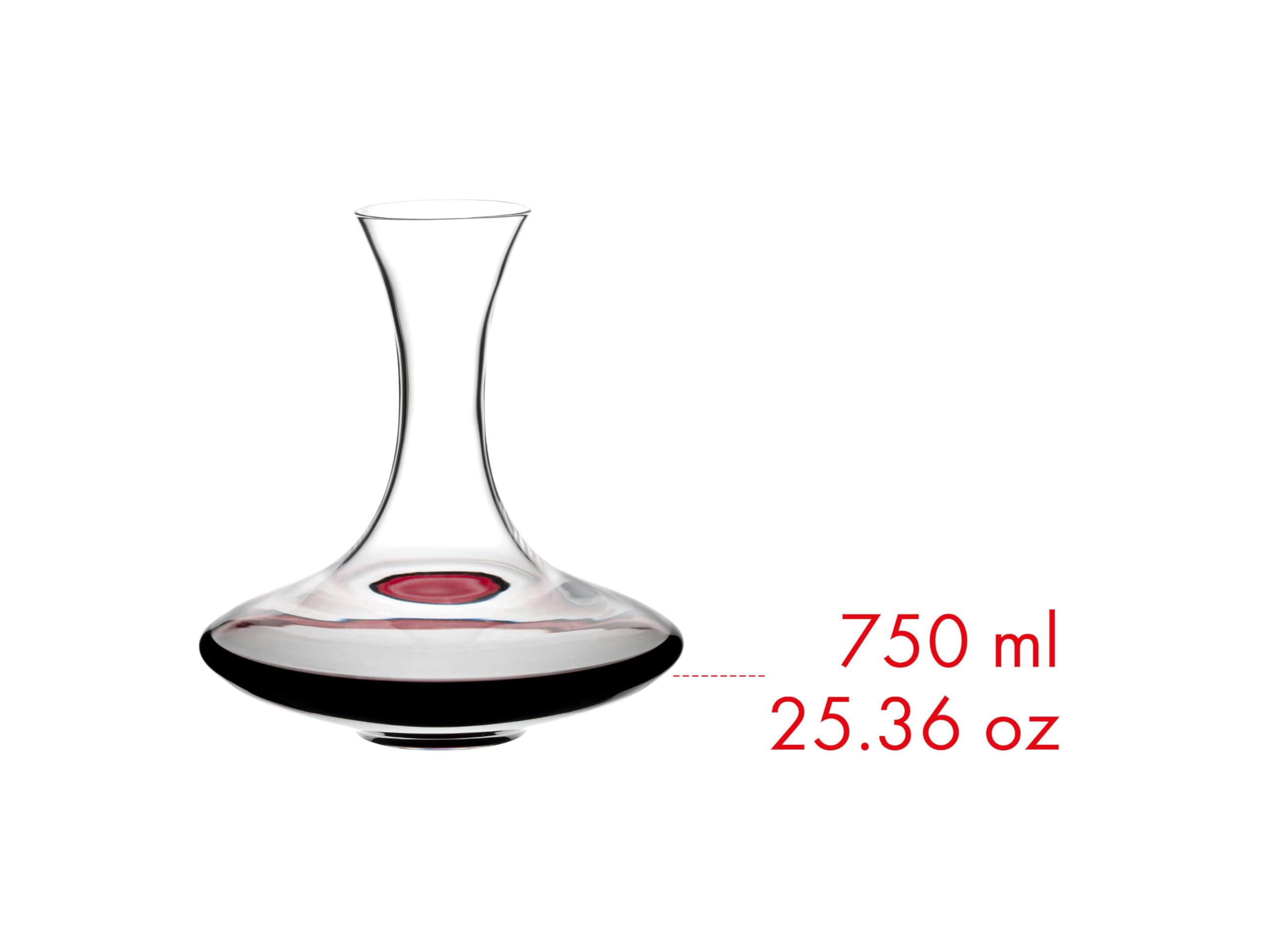 Decantador Riedel Ultra con boca amplia para una aireación eficiente.