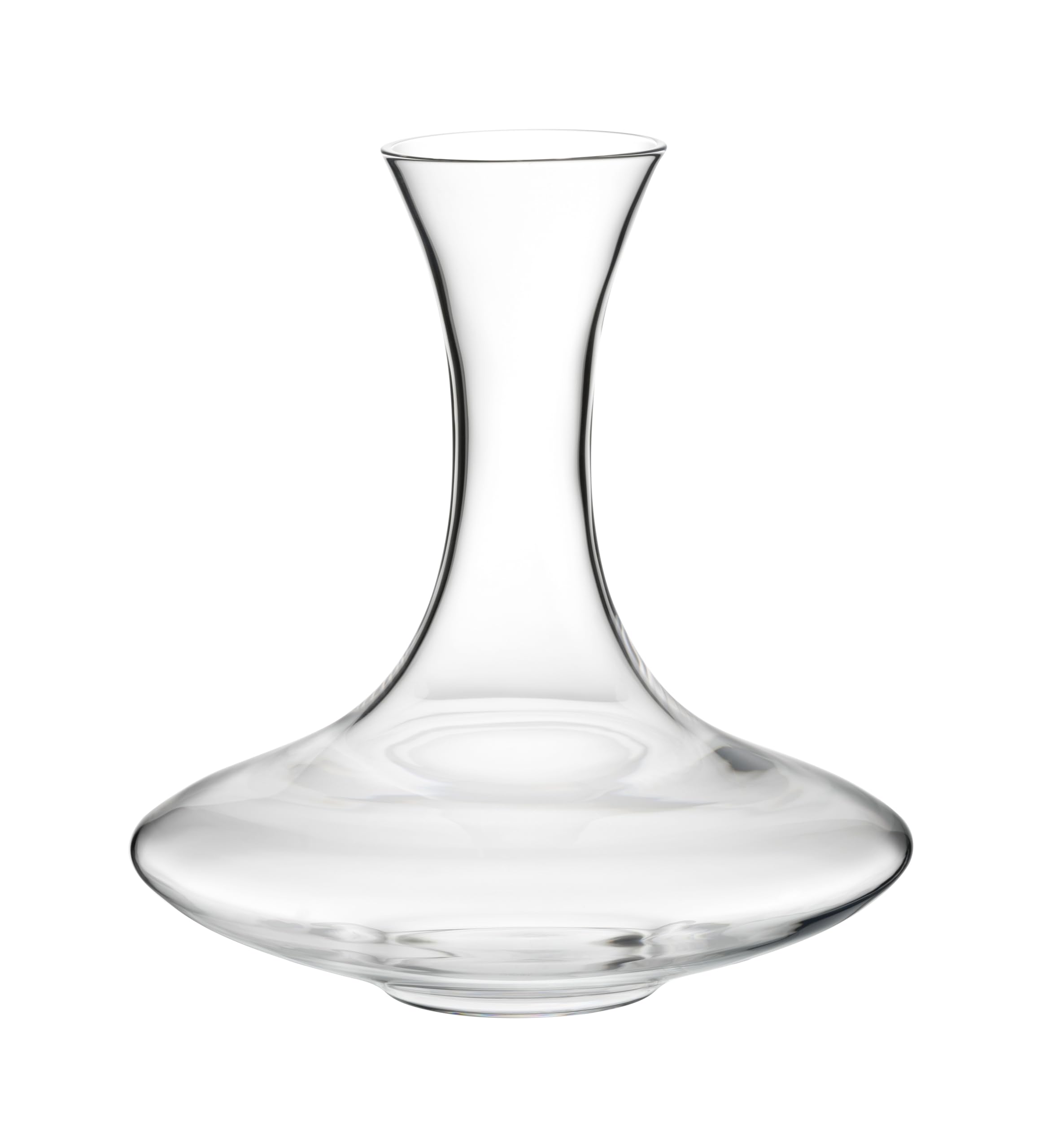 Decantador Riedel Ultra con cuello alargado para oxigenación suave del vino.