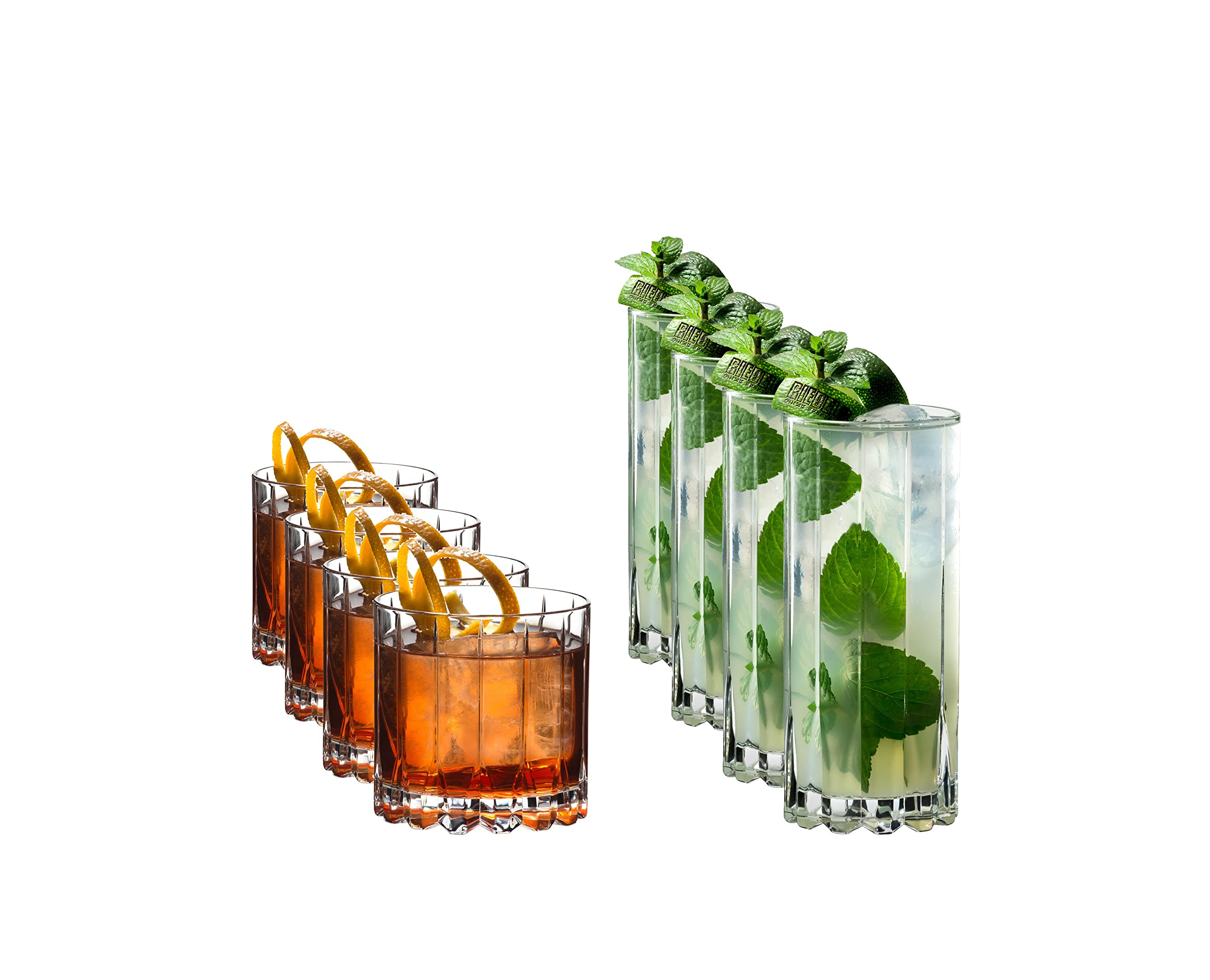 Vaso corto de Riedel con capacidad 10 oz para bebidas con hielo.
