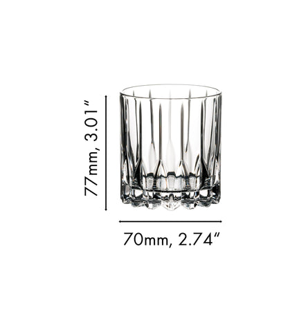 Vaso limpio compacto de Riedel para porciones precisas.