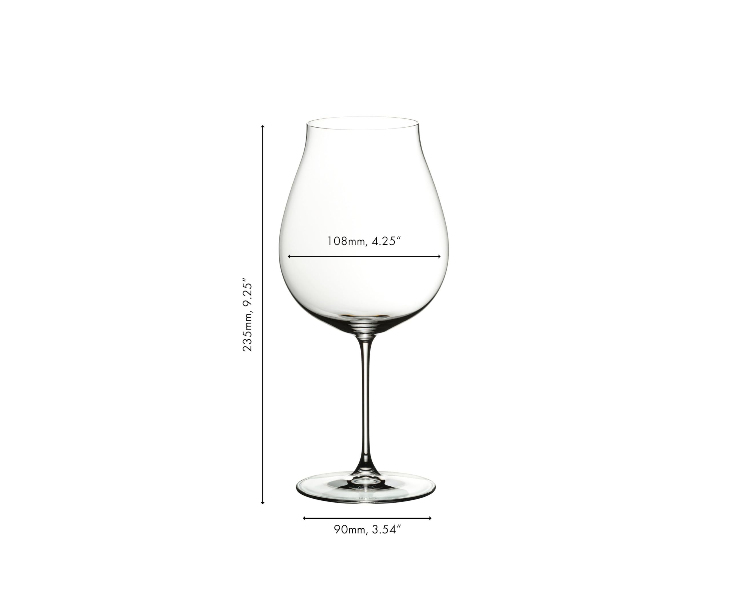 Copa Veritas de Riedel con borde ligeramente ensanchado dirige sabores al paladar