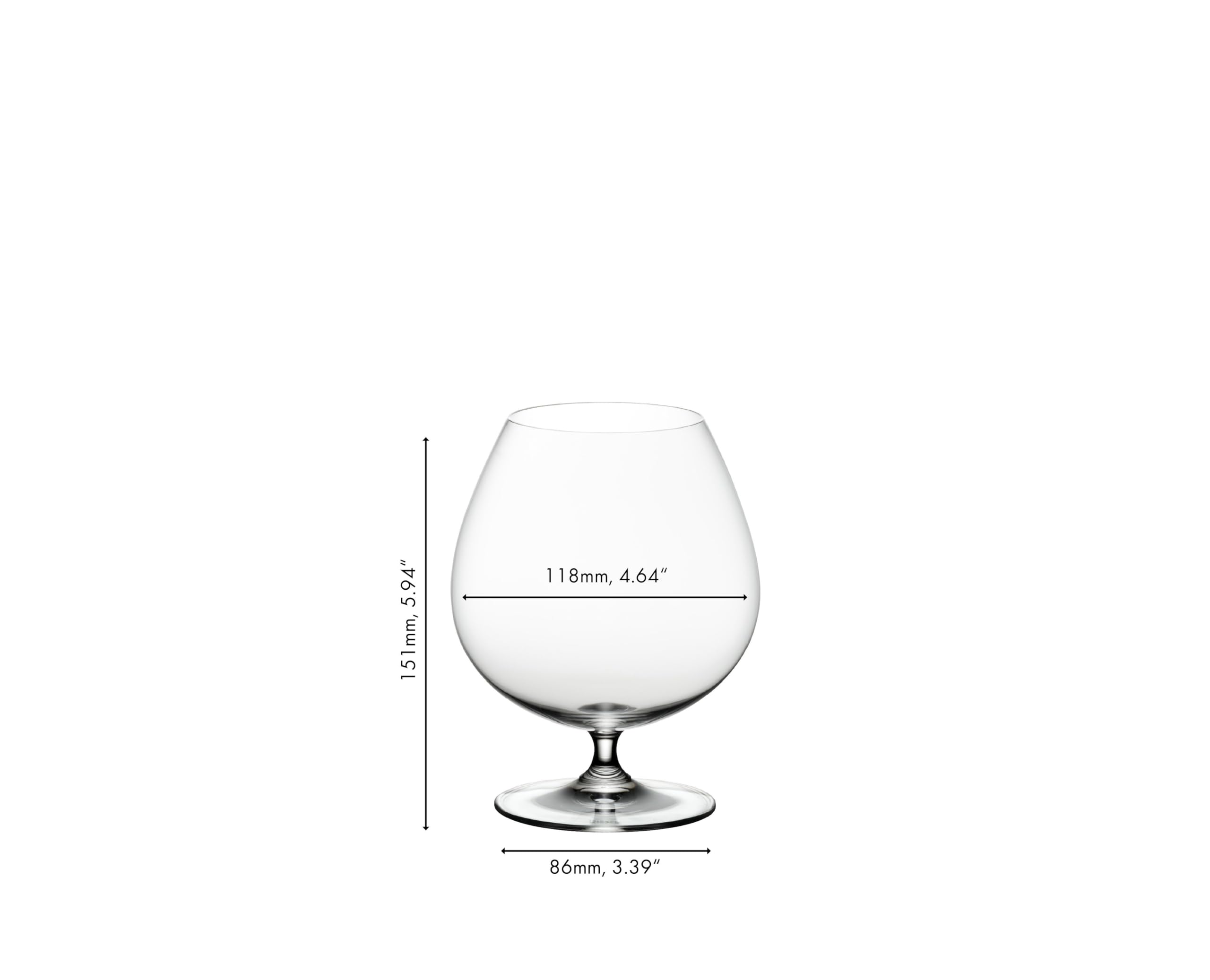 Apto para lavavajillas Riedel Vinum Brandy, facilita la limpieza tras uso.