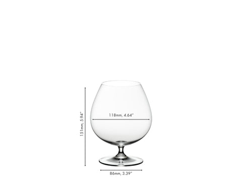 Apto para lavavajillas Riedel Vinum Brandy, facilita la limpieza tras uso.