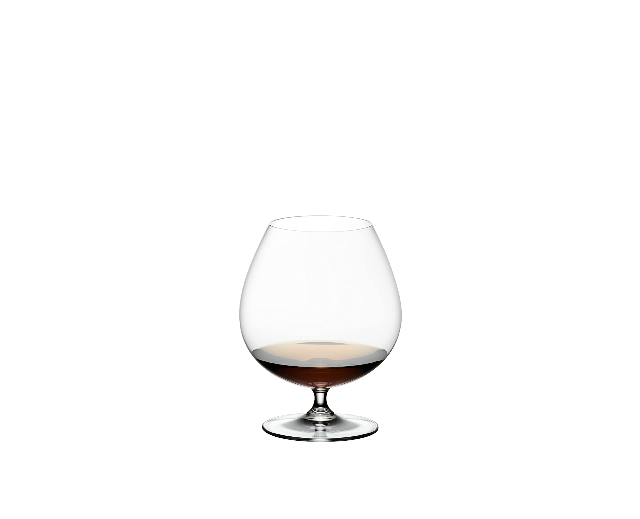 Vaso con boca ancha de Riedel Vinum Brandy, mantiene la temperatura ideal para sabores.