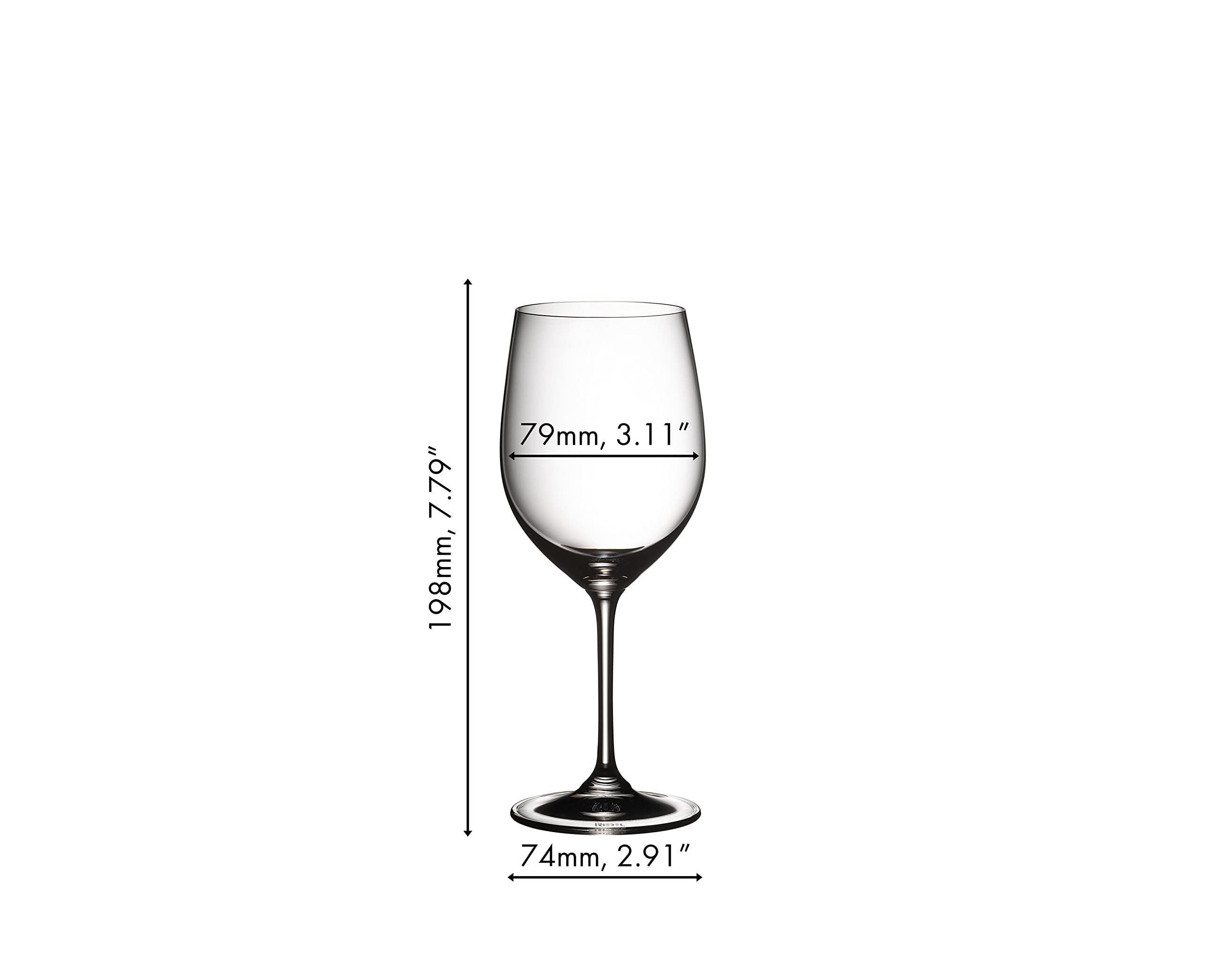 Copa Riedel Vinum Viognier/Chardonnay, base visible, estabilidad y presencia elegante.