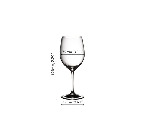 Copa Riedel Vinum Viognier/Chardonnay, base visible, estabilidad y presencia elegante.