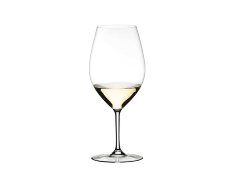 Cristal de alta claridad de Riedel para apreciar color y brillo.