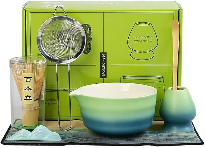 RiFansangyutea Matcha Set bol con boquilla para vertido suave