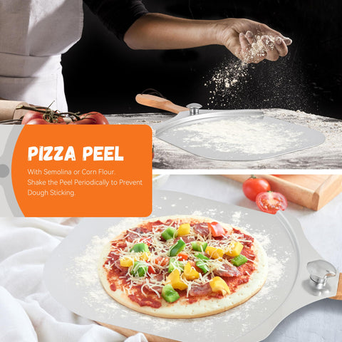 Rightwell pala para transferir pizzas al horno sin quemarse.