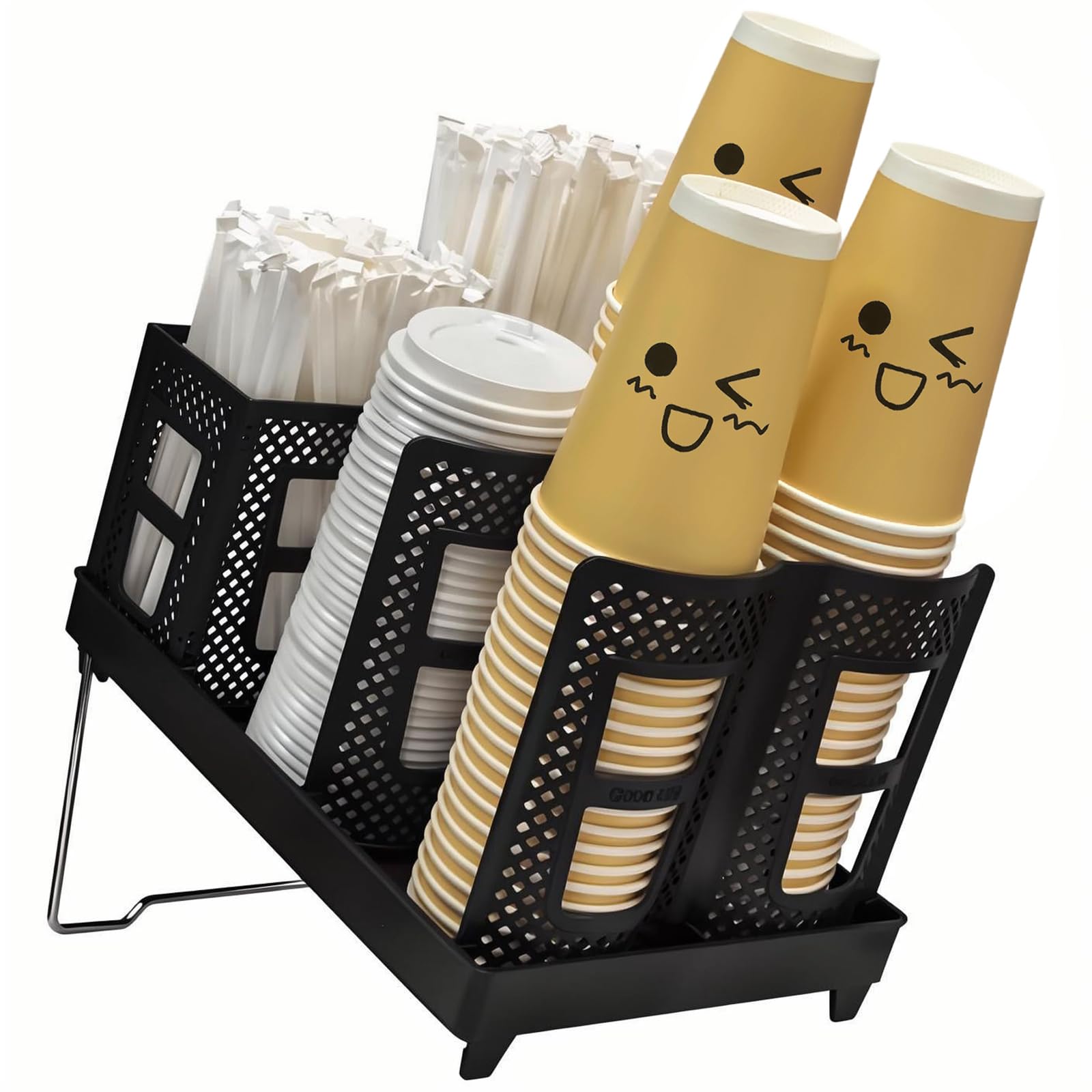 Riiriou organizador de tazas de café en 2 en 1 para optimizar el mostrador.