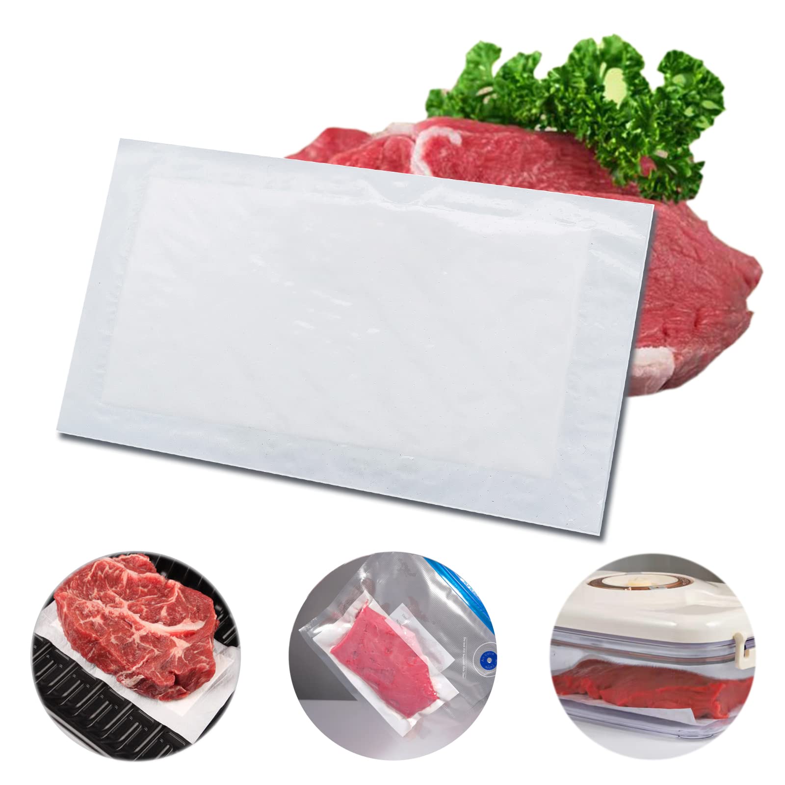 RIKICACA almohadillas absorbentes para carne mantienen la carne seca y limpia.