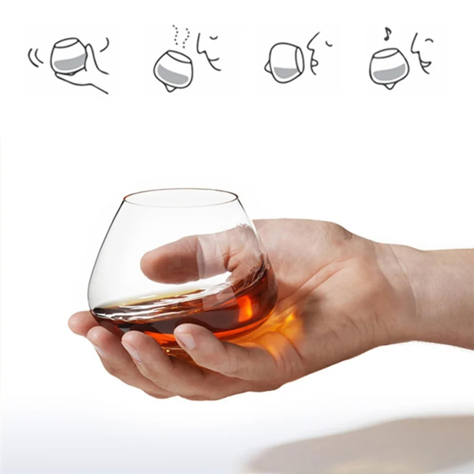 Ambiente de degustación con vasos RILOST para whisky en mesa.