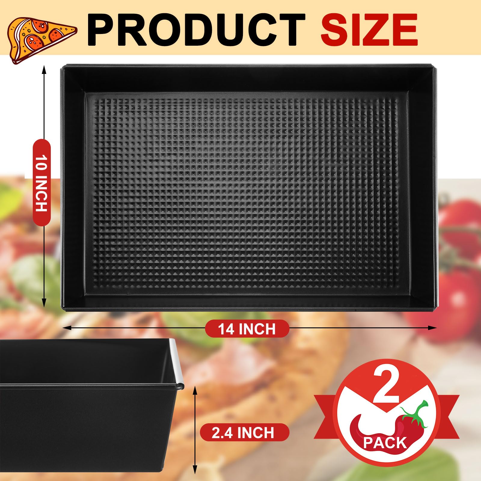 RimCereal bandeja antiadherente para liberación suave de la pizza