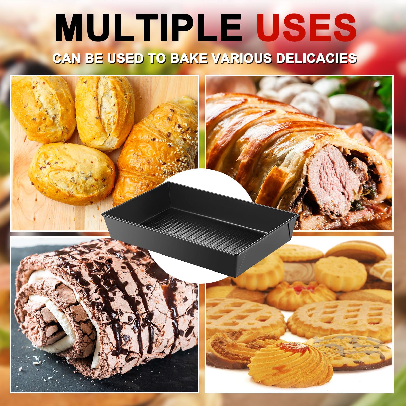 RimCereal utensilio rectangular para pizzas casa y uso diario
