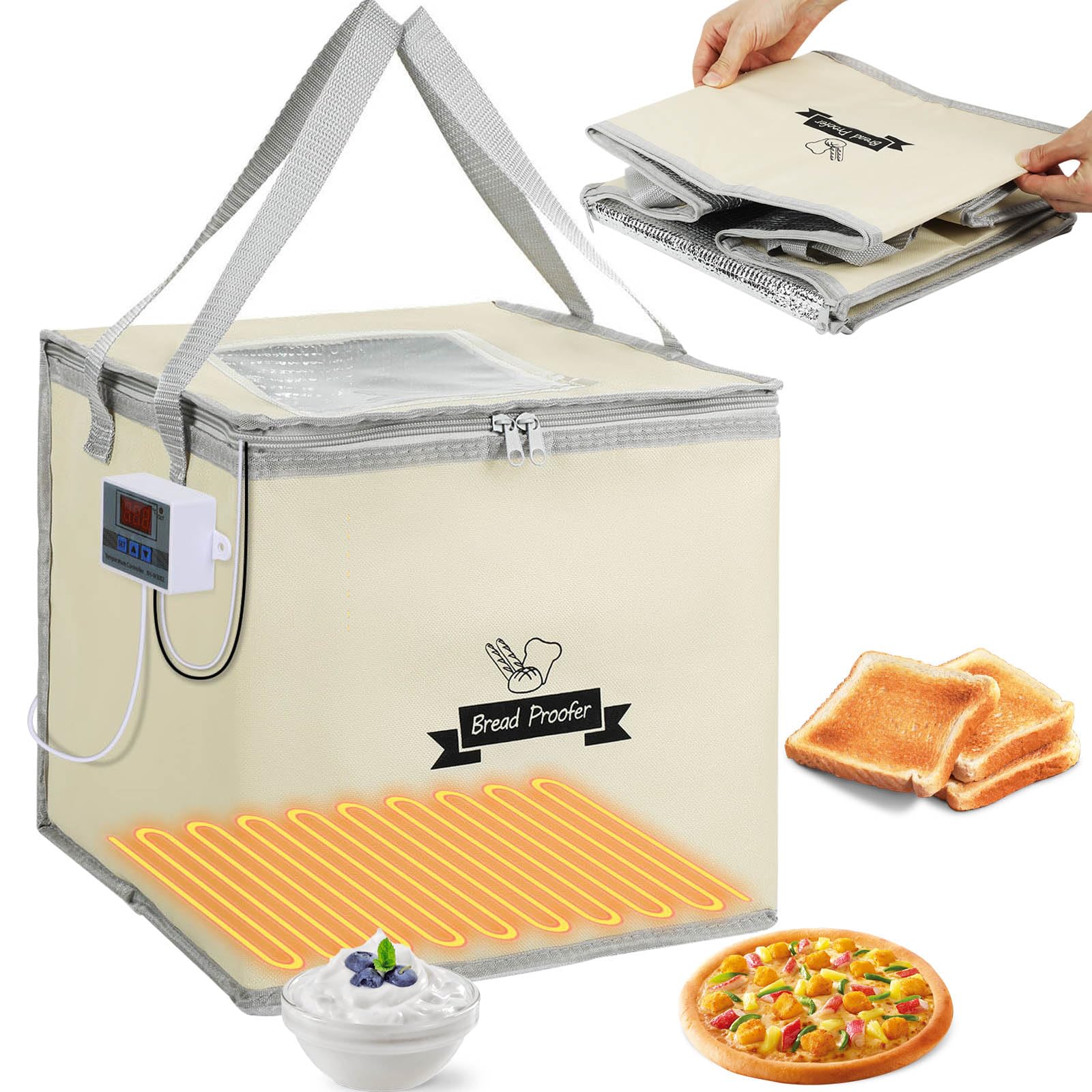 Rindaix caja de levado visible para masa de pan, plegable y fácil de vigilar.